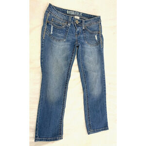 🫐🫐🫐  HYDRAULIC WOMENS JEANS DISTRESSED CAPRIS PANTS SIZE 3/4.🫐🫐🫐